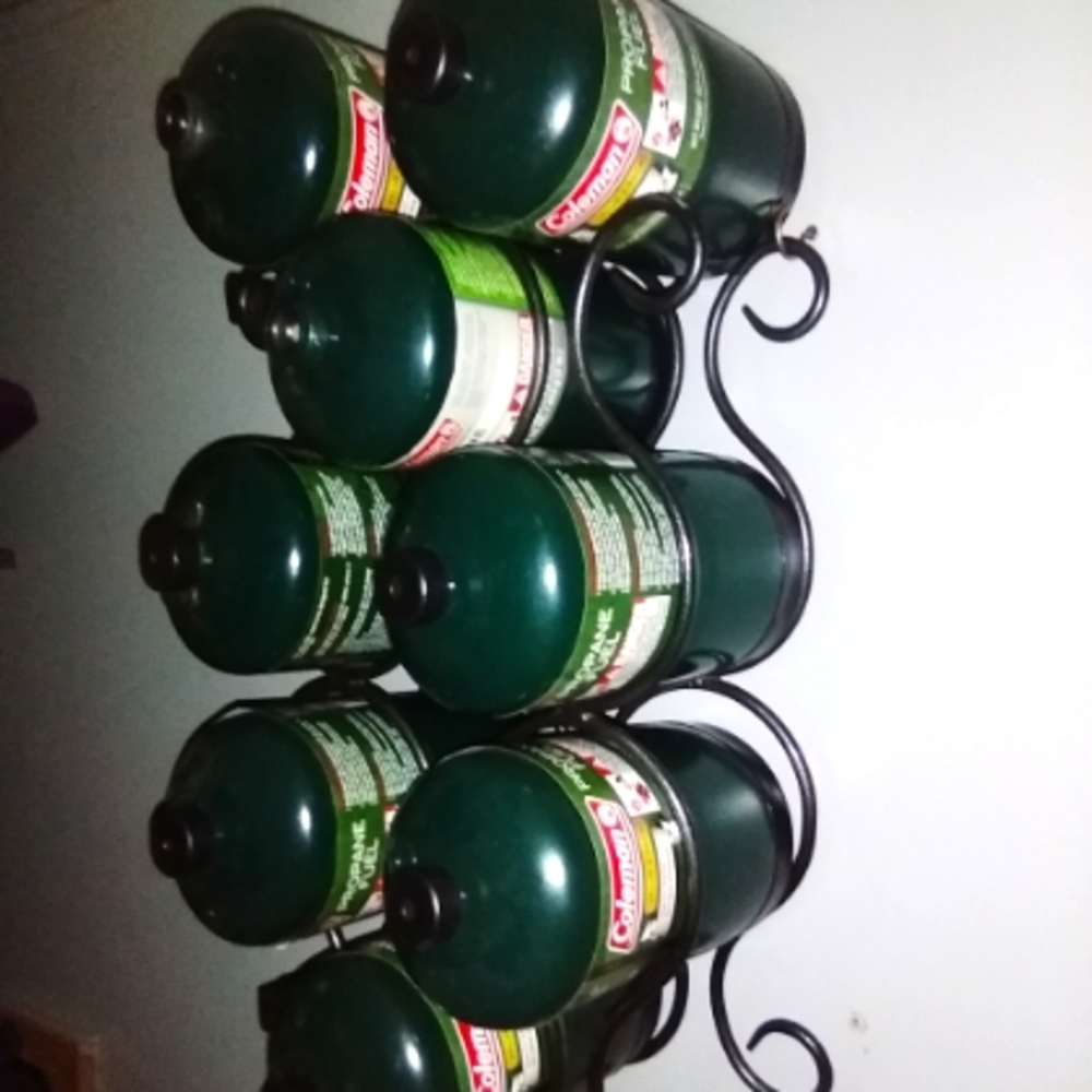 Propane metal holder and storage saver